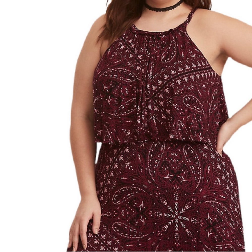 Torrid Paisley Jersey Maxi Dress Size 3X 22/24